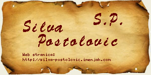 Silva Postolović vizit kartica